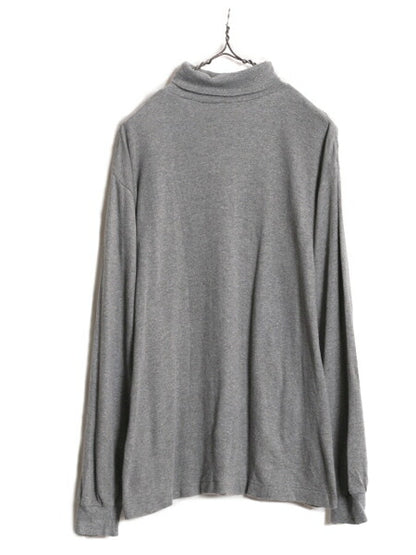 90s OLD GAP タートルネック 長袖 Tシャツ メンズ レディース S 90年代 オールド ギャップ ロンT ヘビーウエイト 長袖Tシャツ 無地 グレー