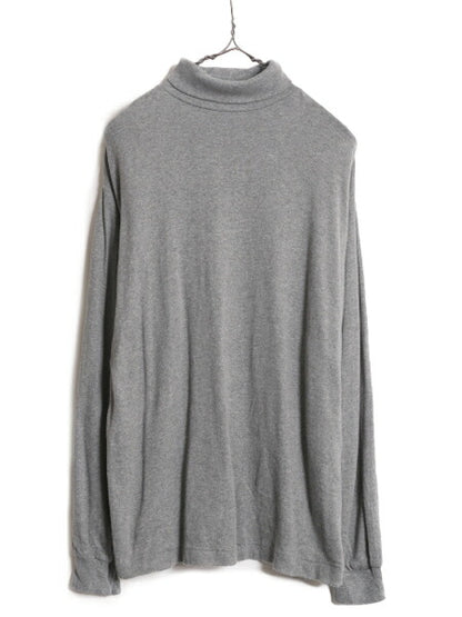 90s OLD GAP タートルネック 長袖 Tシャツ メンズ レディース S 90年代 オールド ギャップ ロンT ヘビーウエイト 長袖Tシャツ 無地 グレー