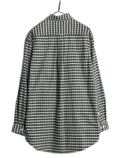 90s トミーヒルフィガー チェック ボタンダウン 長袖 シャツ メンズ S 90年代 オールド TOMMY HILFIGER 長袖シャツ コットン ポケット付き
