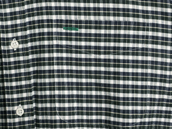 90s トミーヒルフィガー チェック ボタンダウン 長袖 シャツ メンズ S 90年代 オールド TOMMY HILFIGER 長袖シャツ コットン ポケット付き