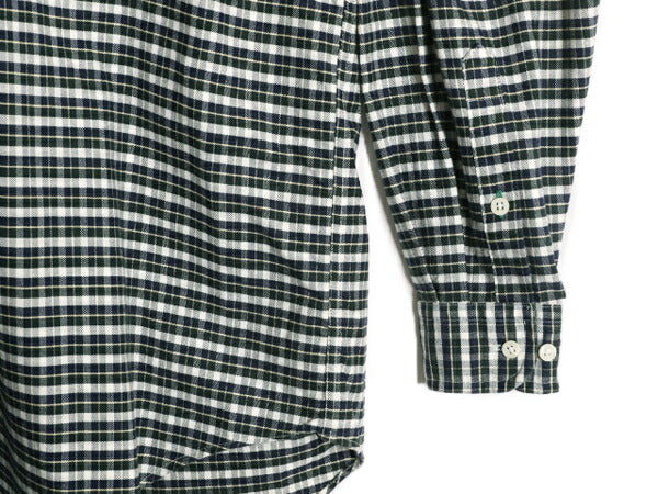 90s トミーヒルフィガー チェック ボタンダウン 長袖 シャツ メンズ S 90年代 オールド TOMMY HILFIGER 長袖シャツ コットン ポケット付き