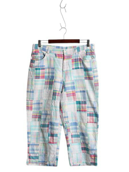 90s ローレン ラルフローレン パッチワーク クロップド パンツ