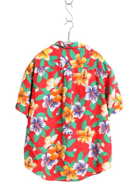90s オールド ギャップ 半袖 アロハ シャツ レディース M / オールド 100% レーヨン 半袖シャツ ループ留め オープンカラー 開襟 ゆったり