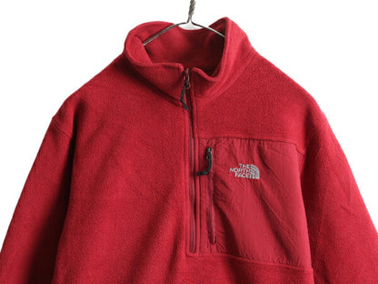 ノースフェイス ハーフジップ フリース ジャケット メンズ L / The North Face アウトドア ハイネック ブルゾン プルオーバー ワンポイント