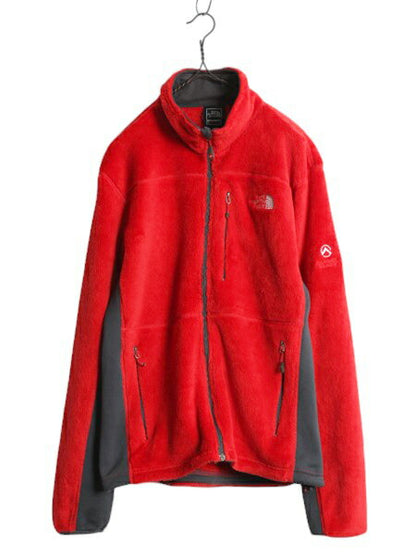 ノースフェイス サミット シリーズ フリース ストレッチ 切替 ジャケット メンズ M 古着 パイル アウトドア フルジップ ブルゾン ツートン
