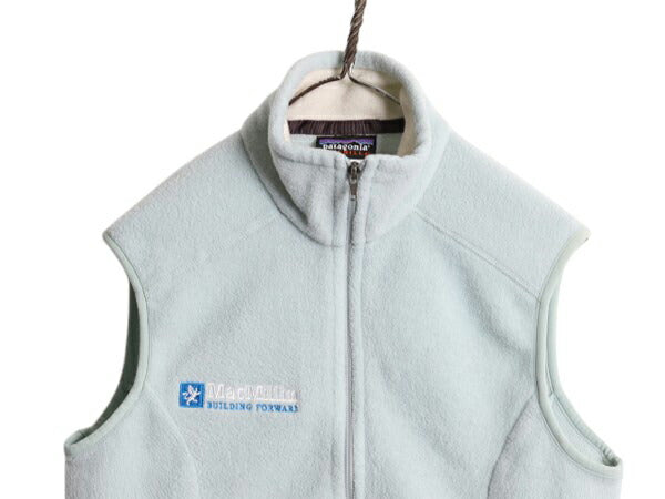 パタゴニア シンチラ フリース ベスト レディース M 古着 06年製 Patagonia アウトドア フルジップ 重ね着 前開き ハイネック ライトブルー
