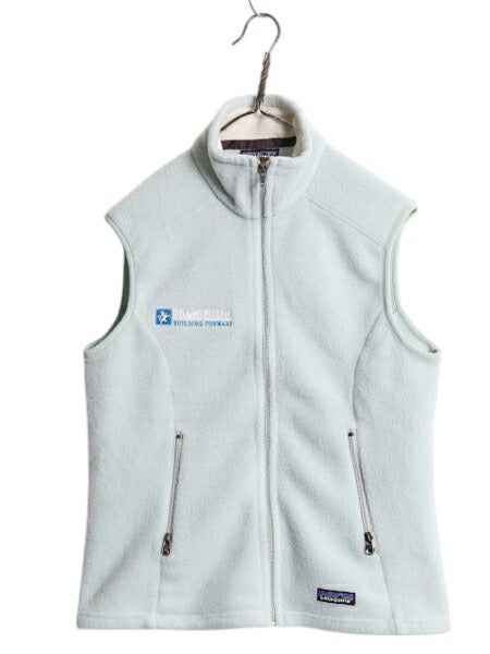 パタゴニア シンチラ フリース ベスト レディース M 古着 06年製 Patagonia アウトドア フルジップ 重ね着 前開き ハイネック ライトブルー