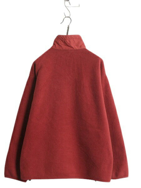 90s USA製 名作 パタゴニア フルジップ シンチラ フリース ジャケット メンズ L / 96年製 オールド Patagonia ブルゾン アウトドア レッド