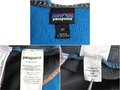 パタゴニア マイクロD スナップT フーディー フリース ジャケット 3T ベビー 90cm 程 / 19年製 古着 子供 PATAGONIA フルジップ ブルゾン
