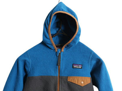 パタゴニア マイクロD スナップT フーディー フリース ジャケット 3T ベビー 90cm 程 / 19年製 古着 子供 PATAGONIA フルジップ ブルゾン