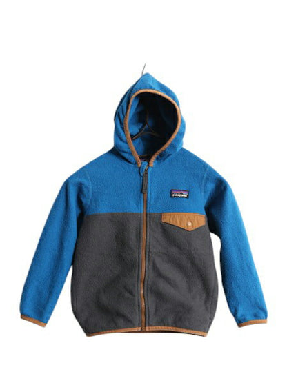 パタゴニア マイクロD スナップT フーディー フリース ジャケット 3T ベビー 90cm 程 / 19年製 古着 子供 PATAGONIA フルジップ ブルゾン