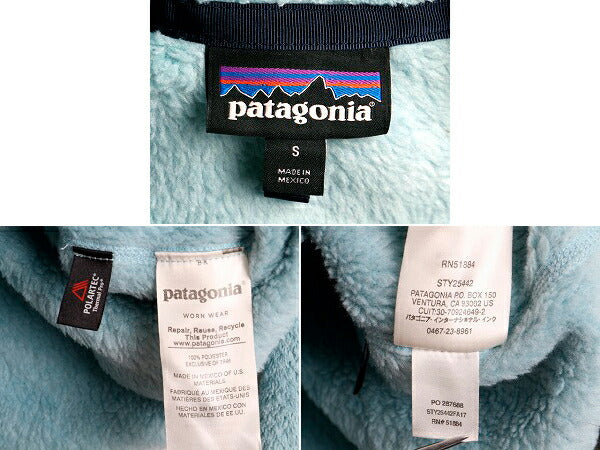 希少サイズ S ■ 17年製 パタゴニア リツール スナップT プルオーバー ジャケット レディース / 古着 Patagonia フリース ジャンパー 水色