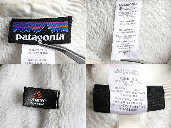 13年製 パタゴニア リツール スナップT プルオーバー ジャケット レディース S / Patagonia アウトドア パイル フリース ブルゾン ホワイト