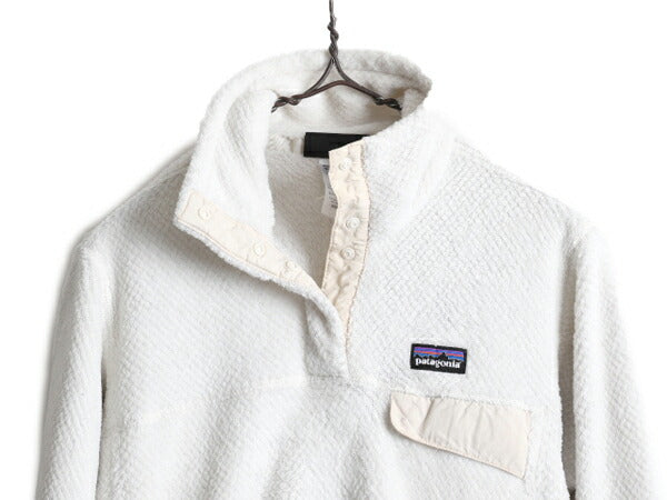 13年製 パタゴニア リツール スナップT プルオーバー ジャケット レディース S / Patagonia アウトドア パイル フリース ブルゾン ホワイト