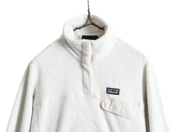 13年製 パタゴニア リツール スナップT プルオーバー ジャケット レディース S / Patagonia アウトドア パイル フリース ブルゾン ホワイト