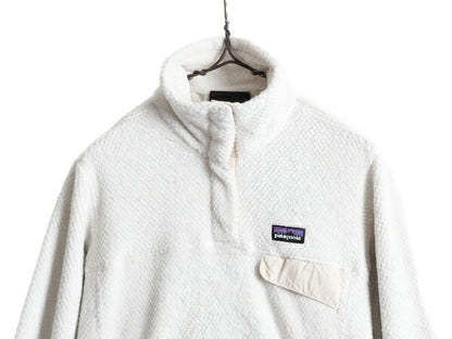 13年製 パタゴニア リツール スナップT プルオーバー ジャケット レディース S / Patagonia アウトドア パイル フリース ブルゾン ホワイト