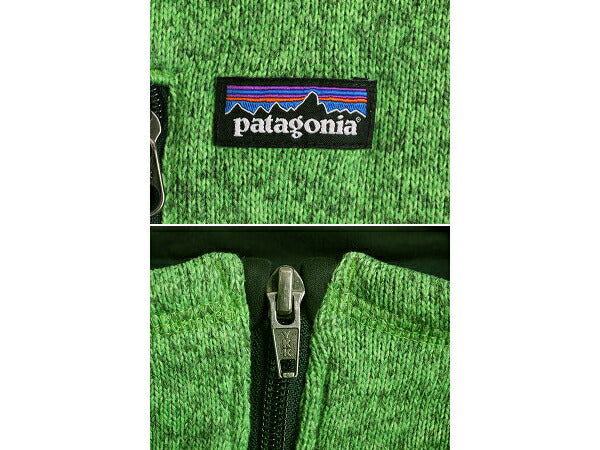 16年製 パタゴニア ベターセーター 1/4 ジップネック キッズ 165cm レディース XS 程 Patagonia アウトドア フリース ニット ジャケット 緑