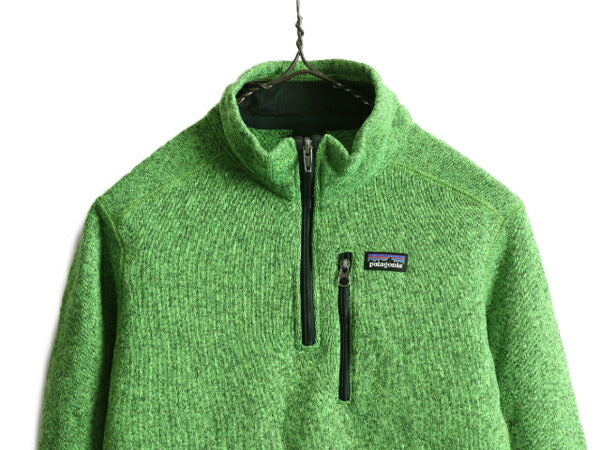 16年製 パタゴニア ベターセーター 1/4 ジップネック キッズ 165cm レディース XS 程 Patagonia アウトドア フリース ニット ジャケット 緑