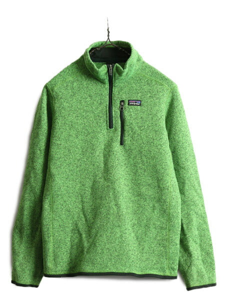 16年製 パタゴニア ベターセーター 1/4 ジップネック キッズ 165cm レディース XS 程 Patagonia アウトドア フリース ニット ジャケット 緑