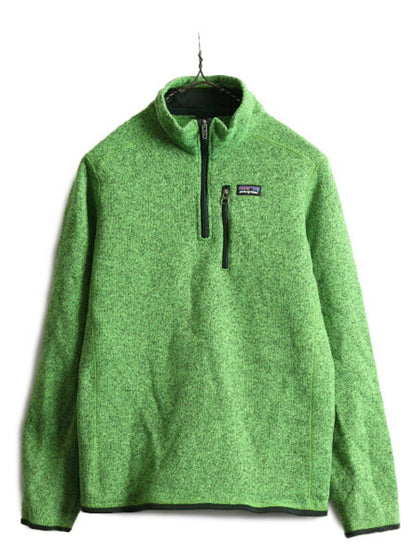 16年製 パタゴニア ベターセーター 1/4 ジップネック キッズ 165cm レディース XS 程 Patagonia アウトドア フリース ニット ジャケット 緑