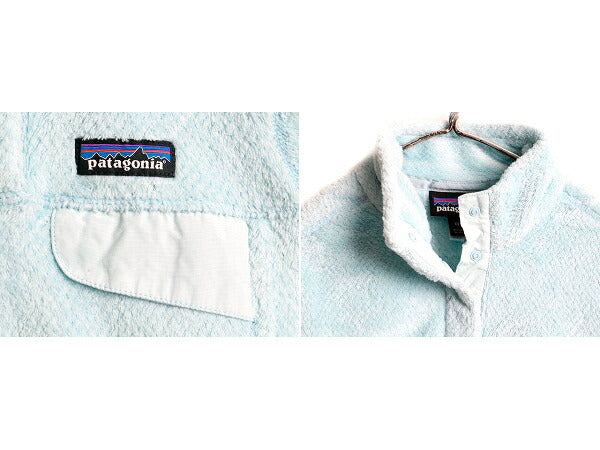 希少サイズ XS ■ 19年製 パタゴニア リツール スナップT プルオーバー ジャケット ( レディース ) 古着 Patagonia フリース ブルゾン 水色