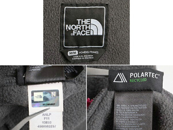 ■ ノースフェイス デナリ ジャケット ( レディース M ) 古着 The North Face DENALI フルジップ ブルゾン フリース ジャンパー グレー 灰