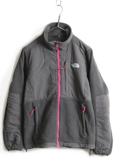 ■ ノースフェイス デナリ ジャケット ( レディース M ) 古着 The North Face DENALI フルジップ ブルゾン フリース ジャンパー グレー 灰