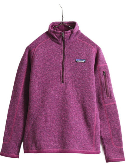 16年製 パタゴニア ベターセーター 1/4 ジップネック レディース S Patagonia アウトドア フリース ニット ジャケット プルオーバー 杢 紫