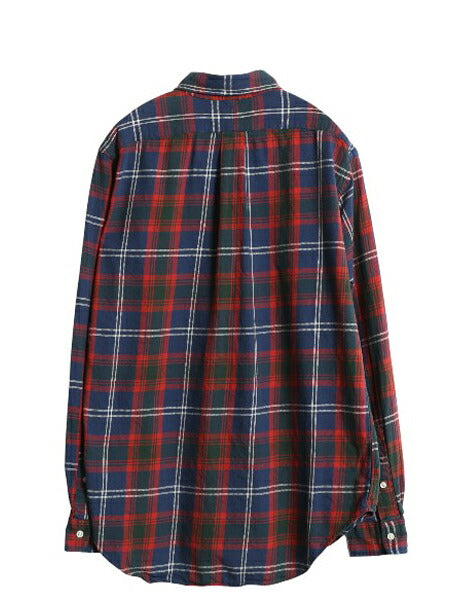 00s ラルフローレン チェック 長袖 ボタンダウン シャツ メンズ M オールド ポロ 長袖シャツ コットン ワンポイント マルチカラー ゆったり