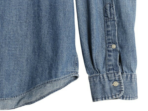 ラルフローレン ボタンダウン 長袖 デニム シャツ メンズ XL 古着 長袖シャツ コットン ワンポイント カジュアル シンプル 大きいサイズ BD