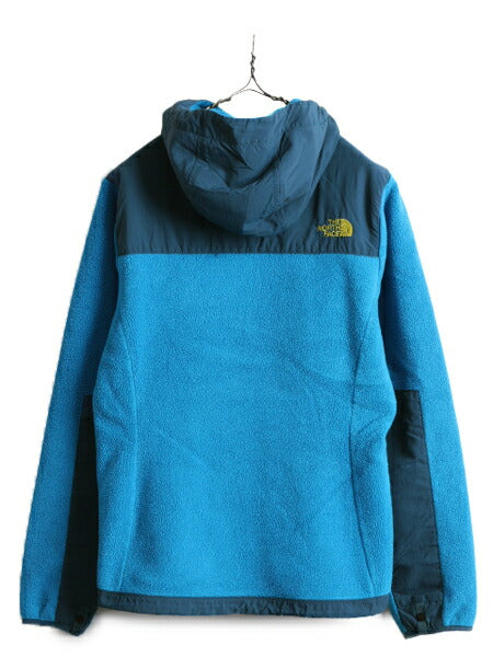 ノースフェイス フード付き デナリ ジャケット レディース M / 古着 The North Face フリース ブルゾン パーカー ジャンパー 2トーン 青 紺