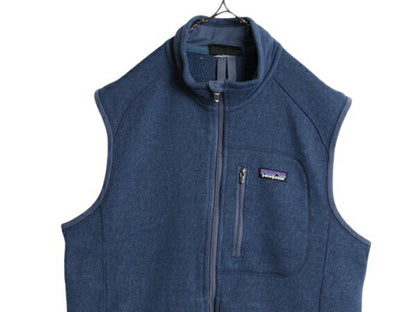 パタゴニア ベターセーター ベスト メンズ M 程/ 古着 Patagonia フリース セーター 前開き フルジップ アウトドア 重ね着 ハイネック 青