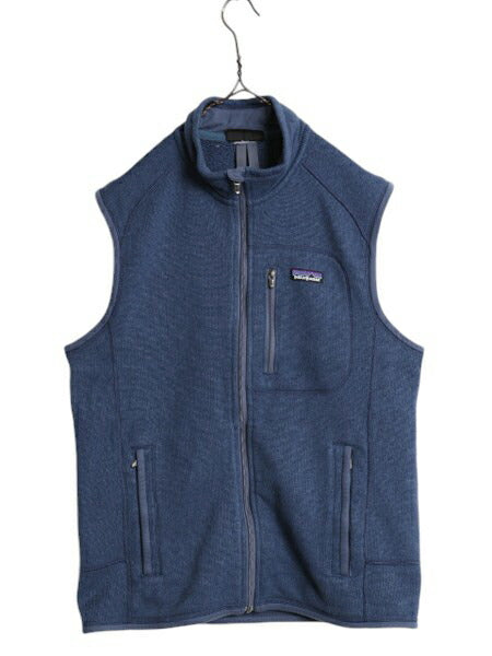 パタゴニア ベターセーター ベスト メンズ M 程/ 古着 Patagonia フリース セーター 前開き フルジップ アウトドア 重ね着 ハイネック 青