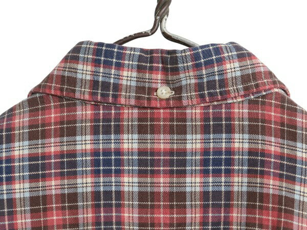 90s ラルフローレン チェック 3点留め 長袖 ボタンダウン シャツ メンズ XL オールド コットン エルボーパッチ 大きいサイズ マルチカラー
