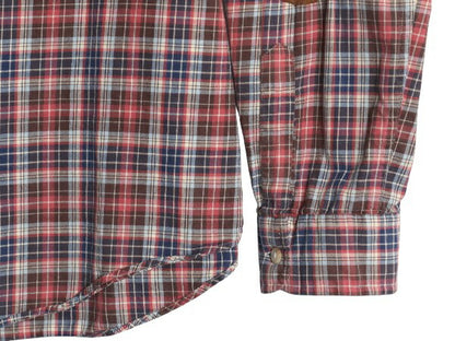 90s ラルフローレン チェック 3点留め 長袖 ボタンダウン シャツ メンズ XL オールド コットン エルボーパッチ 大きいサイズ マルチカラー