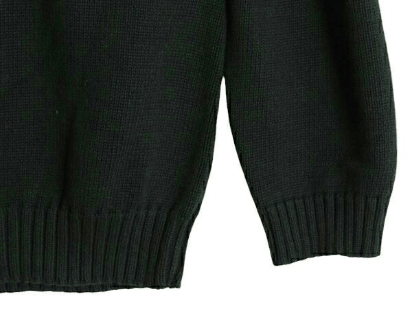90s LAUREN ラルフローレン コットン ニット セーター レディース XL 古着 オールド ポロ 長袖ニット クルーネック シンプル 大きいサイズ