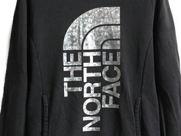 ノースフェイス プリント スウェット フード パーカー レディース S / 古着 The North Face プルオーバー 裏起毛 トレーナー アウトドア 黒