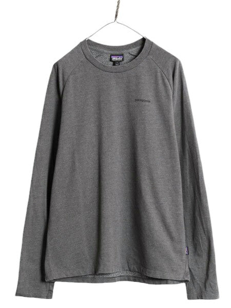 18年製 パタゴニア プリント ライトウェイト スウェット メンズ L 古着 Patagonia 長袖Tシャツ ロンT P6 バックプリント トレーナー 裏起毛