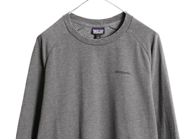18年製 パタゴニア プリント ライトウェイト スウェット メンズ L 古着 Patagonia 長袖Tシャツ ロンT P6 バックプリント トレーナー 裏起毛