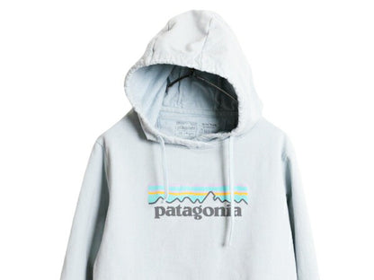19年製 パタゴニア プリント スウェット フード パーカー レディース M / 古着 Patagonia トレーナー プルオーバー ストレッチ P-6 裏起毛