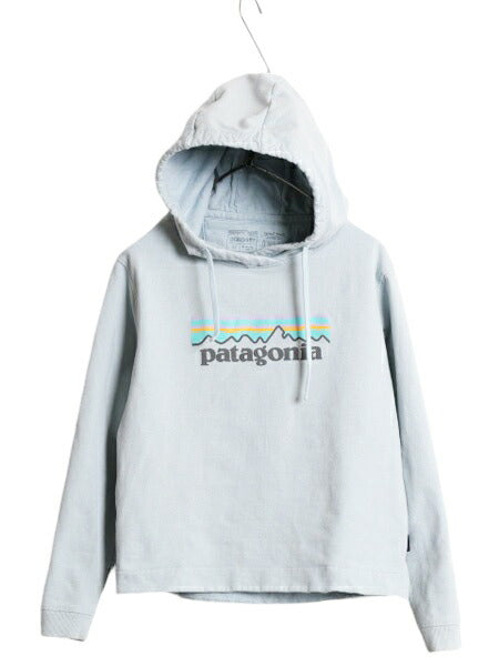 19年製 パタゴニア プリント スウェット フード パーカー レディース M / 古着 Patagonia トレーナー プルオーバー ストレッチ P-6 裏起毛