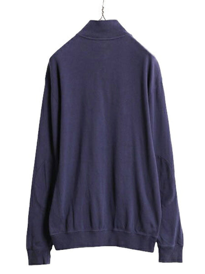 高級 ペルー製 100% ピマコットン ポロゴルフ ラルフローレン 長袖 Tシャツ メンズ M POLO GOLF ハーフジップ ウイングフット ハイネック