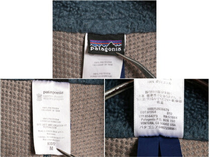 09年製 パタゴニア レトロX フルジップ フリース ジャケット キッズ M 140cm 程/ PATAGONIA アウトドア パイル ブルゾン ハイネック 子供用