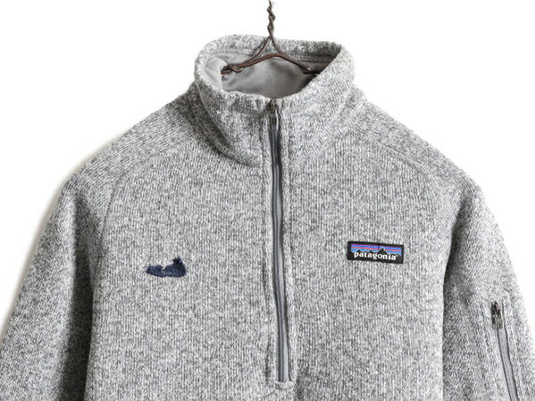 17年製 パタゴニア ベターセーター 1/4 ジップネック レディース S Patagonia フリース ニット アウトドア ジャケット プルオーバー 杢灰