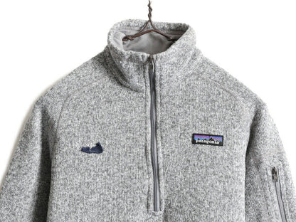 17年製 パタゴニア ベターセーター 1/4 ジップネック レディース S Patagonia フリース ニット アウトドア ジャケット プルオーバー 杢灰