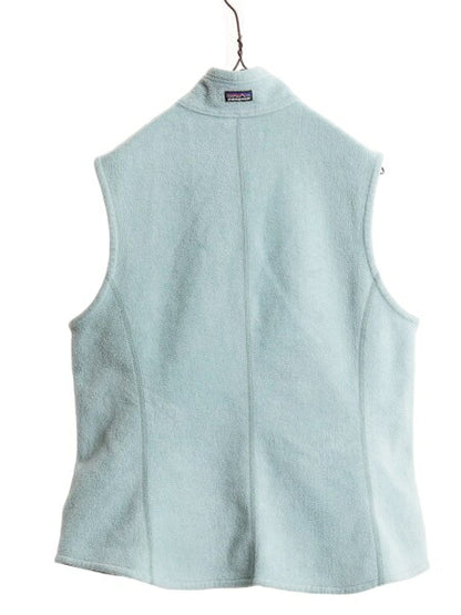 90s 99年製 USA製 パタゴニア ライトウェイト シンチラ フリース ベスト レディース L / 古着 PATAGONIA フルジップ アウトドア ハイネック