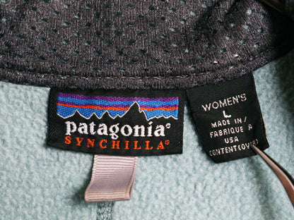 90s 99年製 USA製 パタゴニア ライトウェイト シンチラ フリース ベスト レディース L / 古着 PATAGONIA フルジップ アウトドア ハイネック