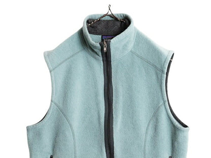 90s 99年製 USA製 パタゴニア ライトウェイト シンチラ フリース ベスト レディース L / 古着 PATAGONIA フルジップ アウトドア ハイネック