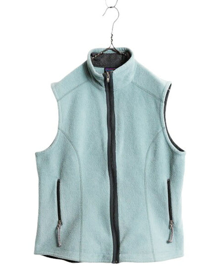 90s 99年製 USA製 パタゴニア ライトウェイト シンチラ フリース ベスト レディース L / 古着 PATAGONIA フルジップ アウトドア ハイネック