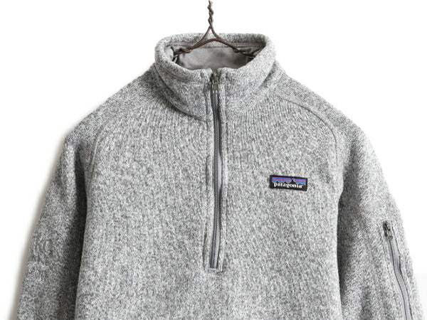 18年製 パタゴニア ベターセーター 1/4 ジップネック レディース M Patagonia アウトドア フリース ニット ジャケット プルオーバー 杢灰